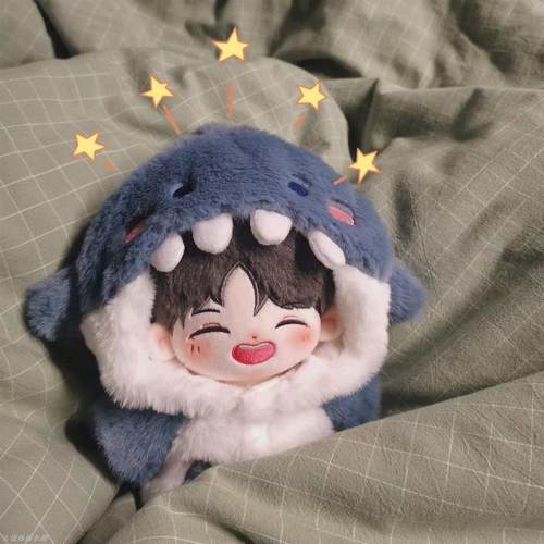 棉花娃娃20cm鲨鱼套装无属性萌