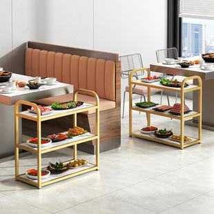 火锅店菜架子三层四层蔬菜架多层厨房置物架配菜串串店放菜架商用