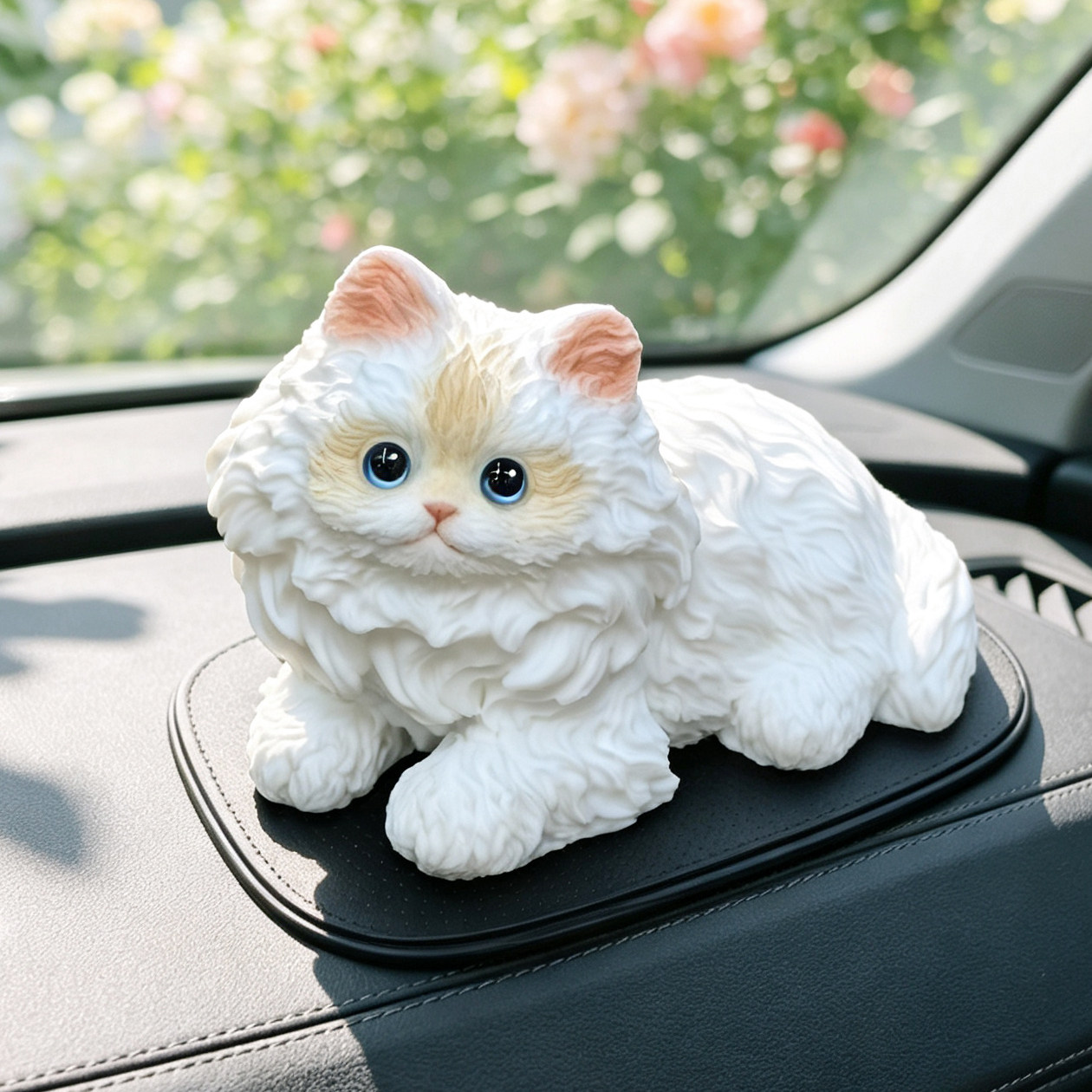 新款车载萌趣小猫中控台可爱饰品