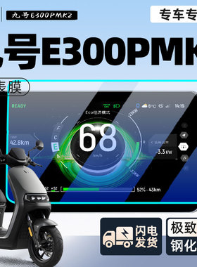 九号E300pmk2仪表膜电动车膜保护膜e300mk2钢化膜p配件9贴纸改装