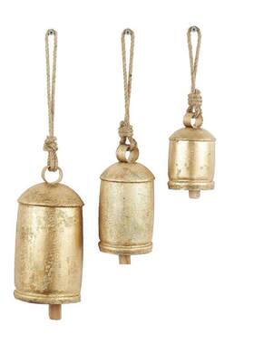 3 Sizes Decor Jingle Bell Christmas Tree Ornaments Rustic Ha