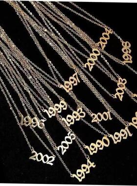 birthday year necklace Womens gift 项链饰品潮流生日配饰