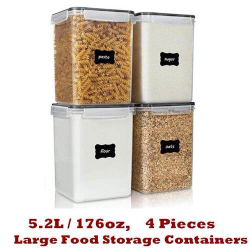 Food Storage Containers Plastic Airtight Baking Supplies