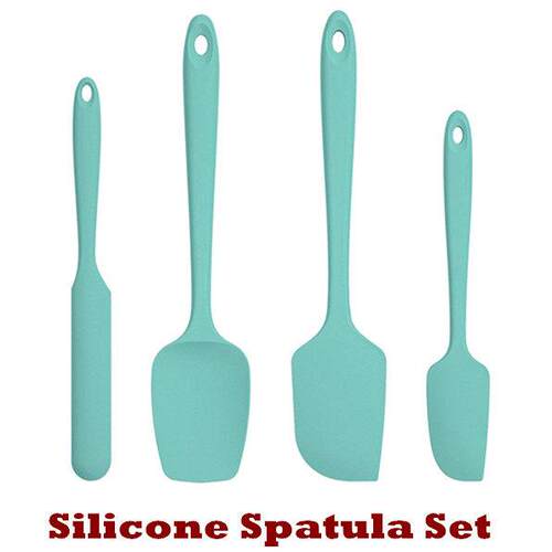 Silicone Rubber Spatula Set Kitchen Baking Cooking Mixing