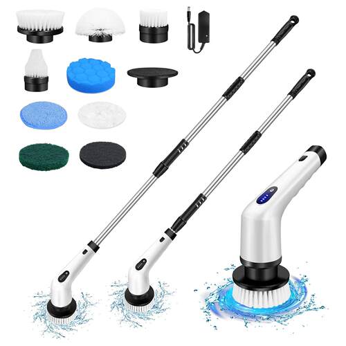 Electric Spin Scrubber Cordless Electric Cleaning Brush with