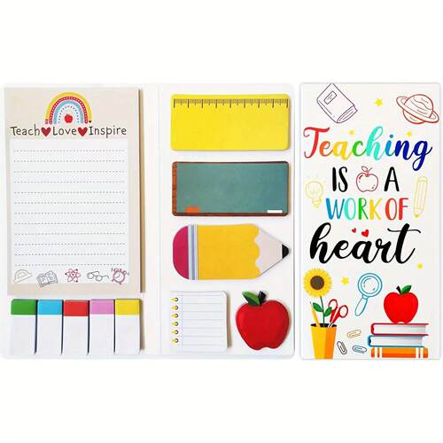 1 Pc Teacher Sticky Notes Set - Teaching Supplies Shaped Sti