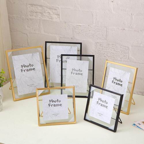creative nordic metal geometric photo frame 4 6 7 8 10