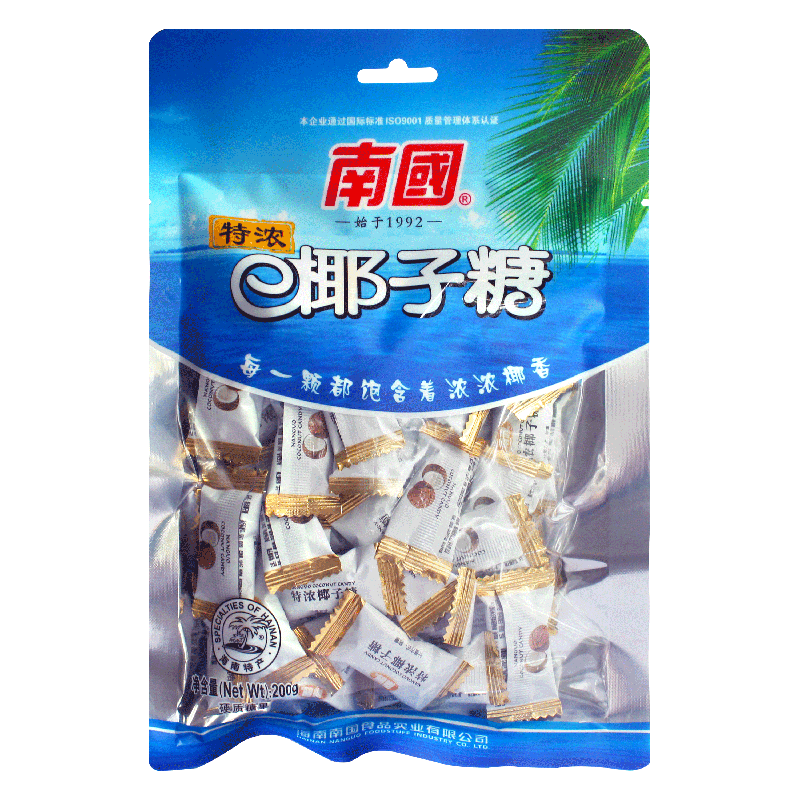 南国特浓椰子糖200g喜糖