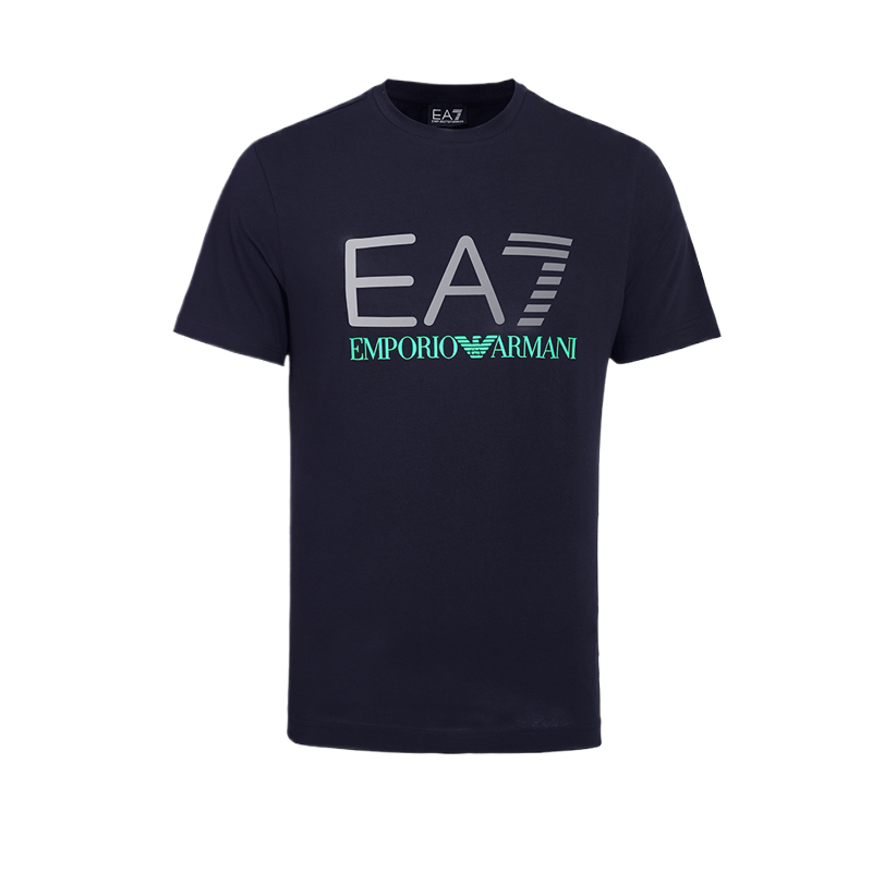 Armani/阿玛尼EA7男装2024夏季新款男士潮牌纯棉宽松弹力短袖T恤