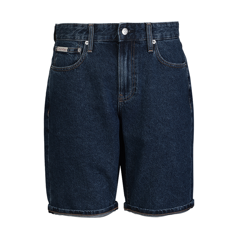 Calvin Klein男士2025夏季新款经典时尚中裤高端品牌纯棉牛仔短裤
