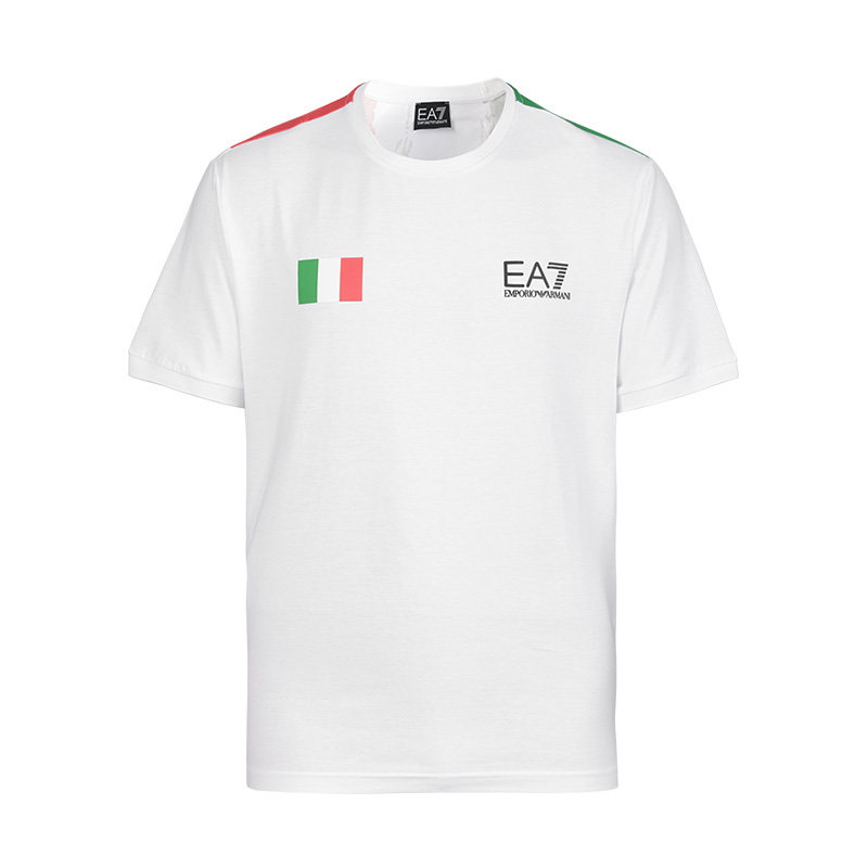 Armani/阿玛尼男士2026新款夏季纯棉体恤国际品牌全棉潮流短袖t恤