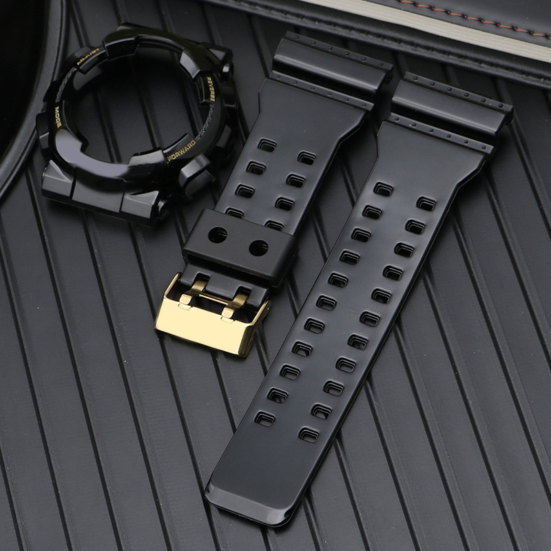 适配卡西欧5146GA110GB黑金武士GD/GAXGA100/120/140替换表带表壳