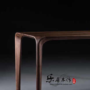 北美黑胡桃木餐桌北欧长方形简约纯全实木饭桌轻奢设计师原木家具