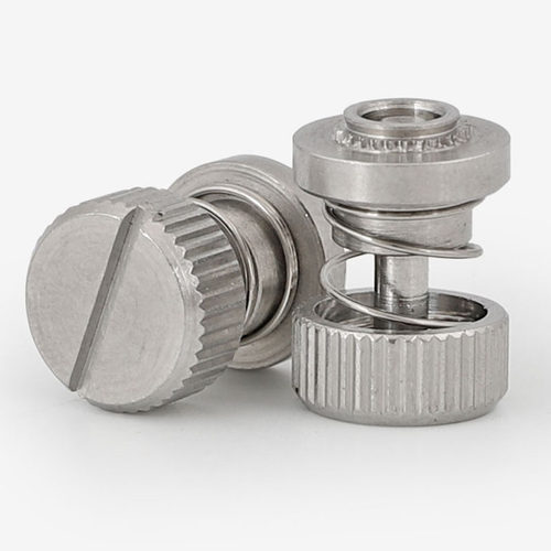 速发镀镍手M脱不松螺钉碳钢面板弹簧螺丝钉PF/PF2-M4M5拧6-16/0