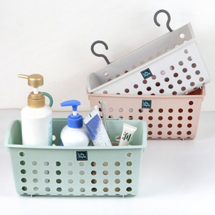 速发便家 挂钩悬挂置物篮厨房挂篮卫生间浴室化妆用品收纳篮塑料