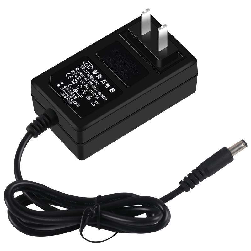 24V迷你小冲浪电动滑板车电瓶充电器4.5A铅酸电池24V500MA通用DC