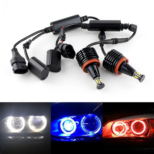 适用宝马天使眼LED灯泡H8E92E90日行灯120W改3系5系7系X5X6X1M3Z4