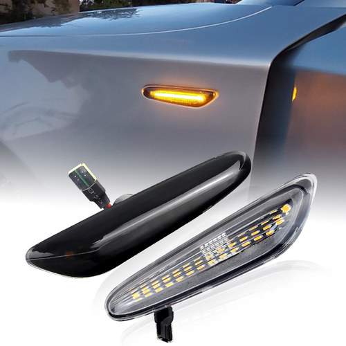 适用宝马E90 318i 320i 325i 330i流水叶子板转向灯X1边灯120iE87