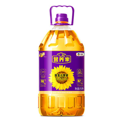 福临门黄金小黑葵葵花仁油一级压榨家庭装食用油5L 中粮出品