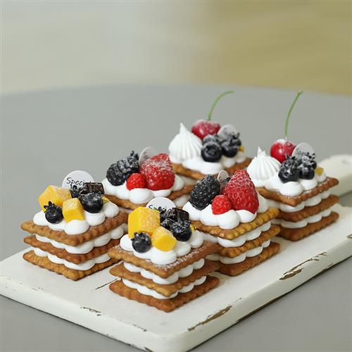 仿真奶油夹心饼干 烘焙店橱窗展示模型 下午茶拍照道具假糕点摆件