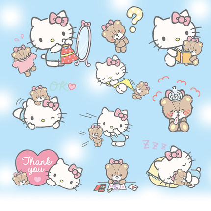 38包邮/可爱hellokitty凯蒂猫手帐贴纸相册日记本装饰拼贴贴画