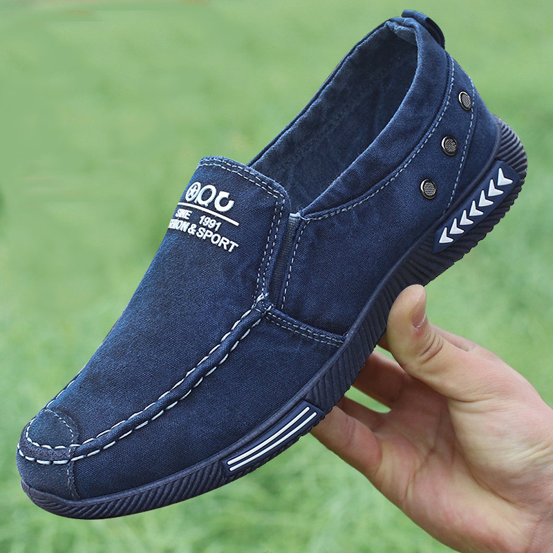 老北京布鞋男夏季新款爸爸鞋软底防滑老人鞋男工作鞋透气帆布男鞋