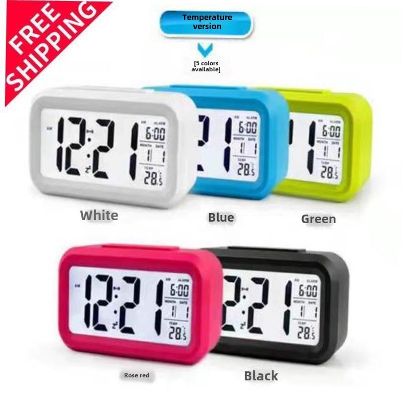 Night-light LED electronic clock alarm small 夜光静音小闹钟