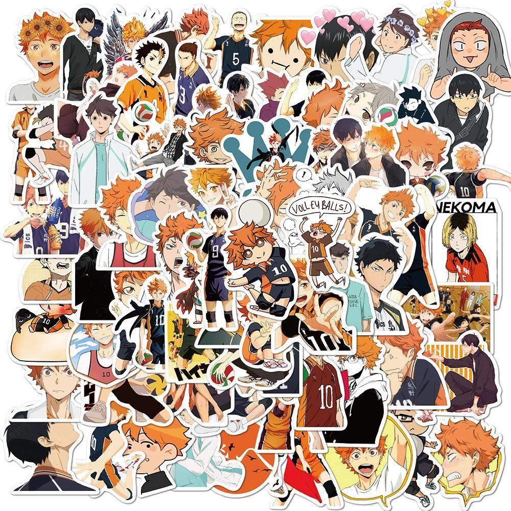 50/102pcs Anime Cartoon TV Haikyuu Stickers For Laptop Bicyc