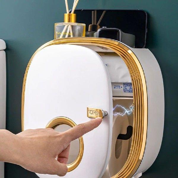 Non-Perforated Wall-Mounted Bathroom Storage Rack Toilet