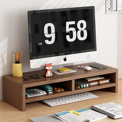 Desktop computer monitor lift stand office desktop shelf