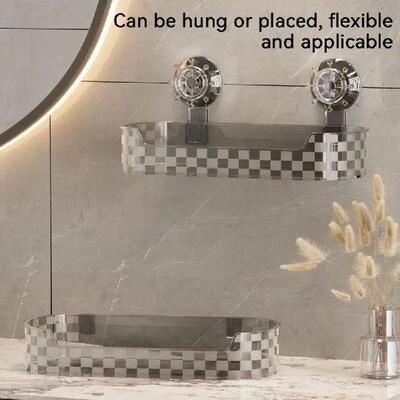 Light Luxury Bathroom Shelf Suction Cup Shampoo Shower Rack