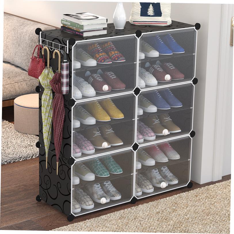 Dust proof shoe rack simple combination shoe storage cabinet