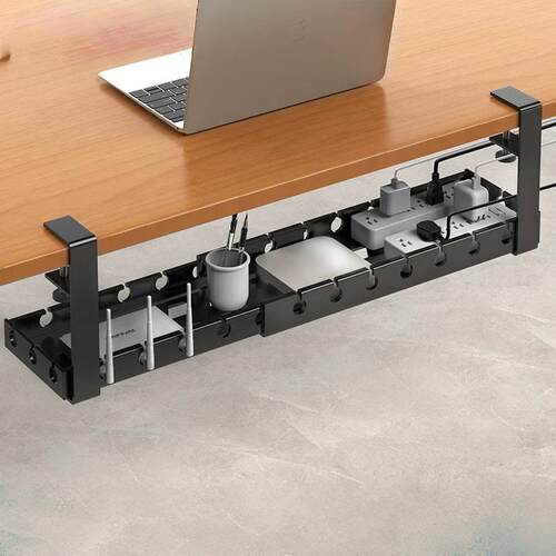 Undertable cable rack with no drilling and thickened plug-in