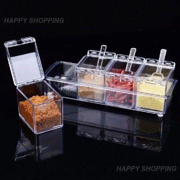 lot New Kitchen Organizer Storage Boxes Spices Seasoning