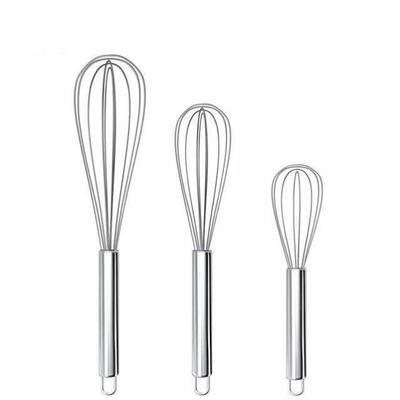 Egg Whisk Stainless Steel Kitchen Wire Balloon Milk Beater