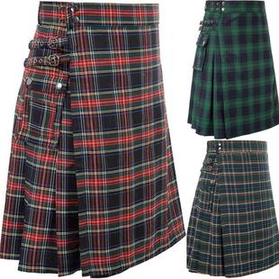 mens skirt Plaid contrast skirt男 Scottish pleated holiday