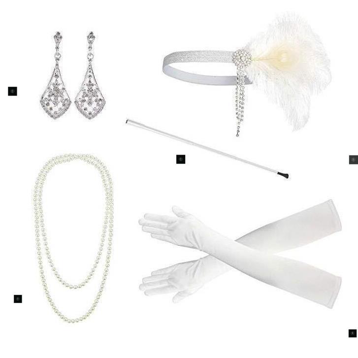 1920s Great Gatsby Party Flapper Costume Accessories Set