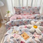 sets bed bedsheet 4pc blanket set quilt cover sheet duvet