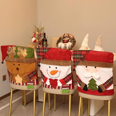 Christmas decorations with hats chair covers stool covers 饰