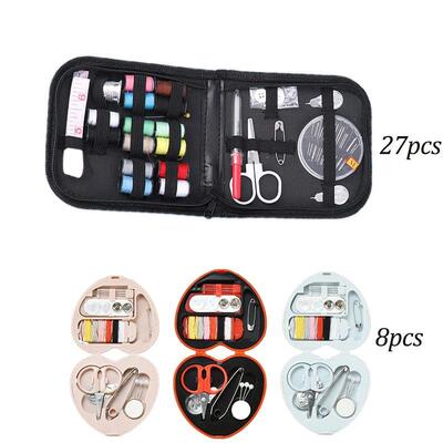 8/27pcs Travel Sewing Kit For Adults Portable Sewing Supplie