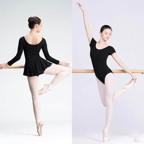 Women Ballet Leotard Adult Ballet Dancewear Short Sleeve Bod
