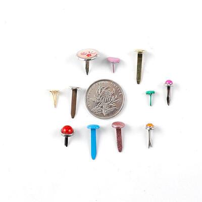 100PCS/SET Mini Metal Circular Split Pins Paper Fasteners DI