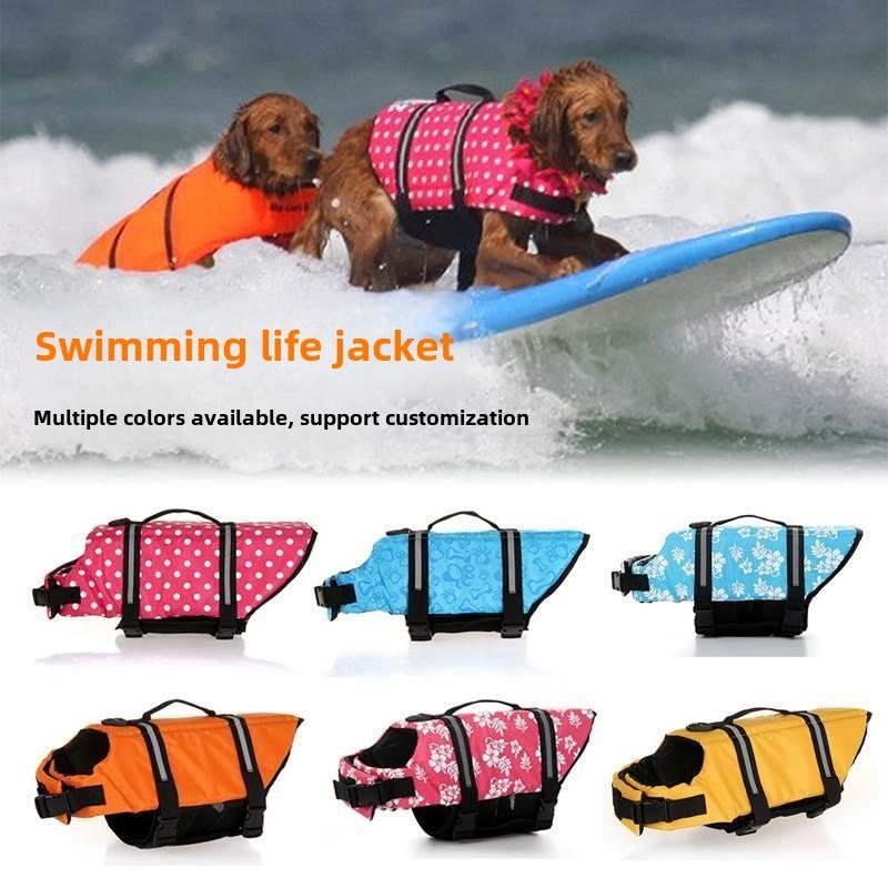 Dog Life Vest Summer Life Jacket Dog Safety Clothes Swimwear