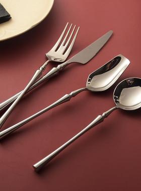 Small waist handle stainless steel knife and fork spoon