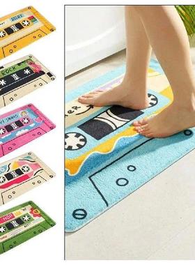 1Pcs Durable Doormats Non-Slip Rugs Cassette Music Tape