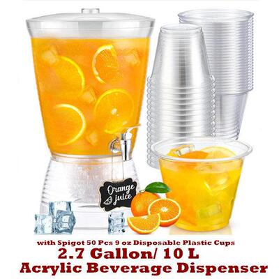Acrylic Water Beverage Dispenser Party Sun Tea Jar Lemonade