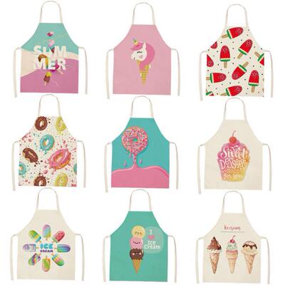 Ice Cream Women Kitchen Aprons Waterproof Barber Apron Cooki