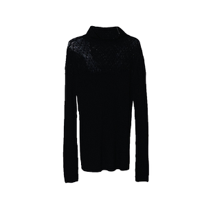 PATAVINITY气质优雅高领毛衣女春秋百搭套头长袖打底针织衫上衣