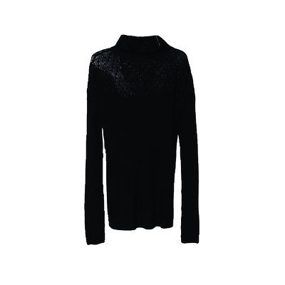 PATAVINITY高领通勤针织上衣镂空