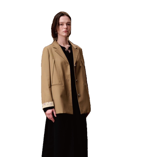 PATAVINITY气质随性高级设计感百搭西服女秋季正肩长袖西装外套
